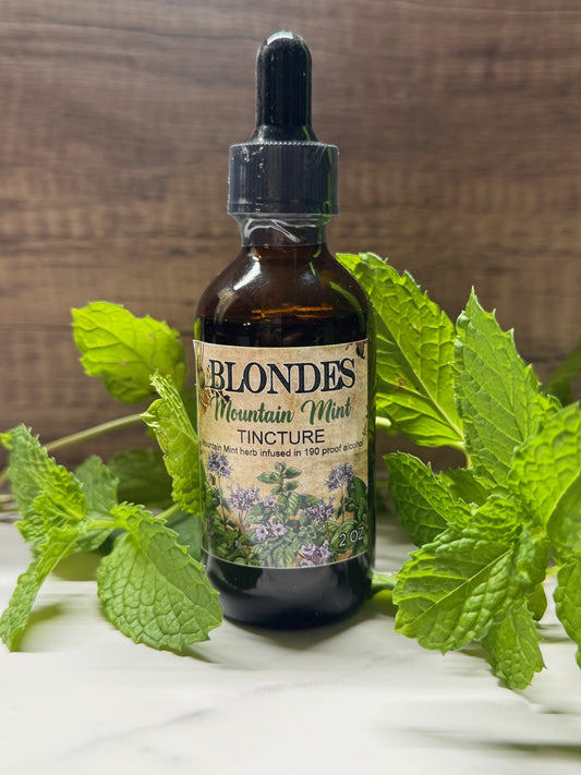 Blonde Provisions Mountain Mint Tincture – Herbal Digestive & Cooling Support | Alcohol-Based Extract