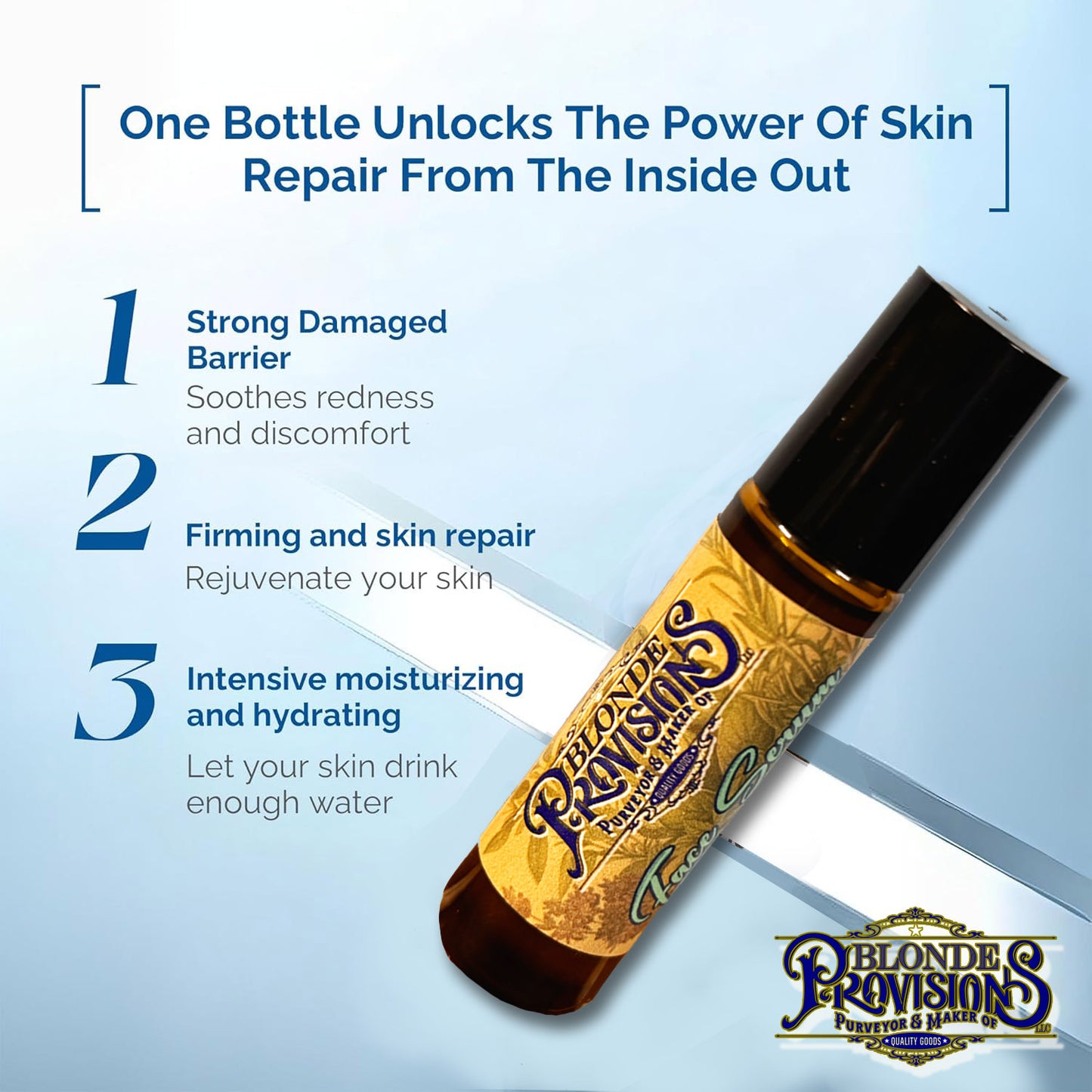 BLONDE PROVISIONS Age-Defying Peptide Powerhouse Serum – Hemp, Cherry & Botanical Blend