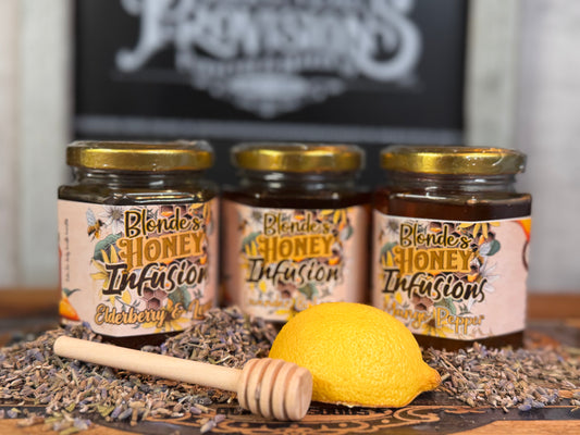 Blonde Provisions Texas Honey Infusions – Assorted Flavors (6 oz Jar)
