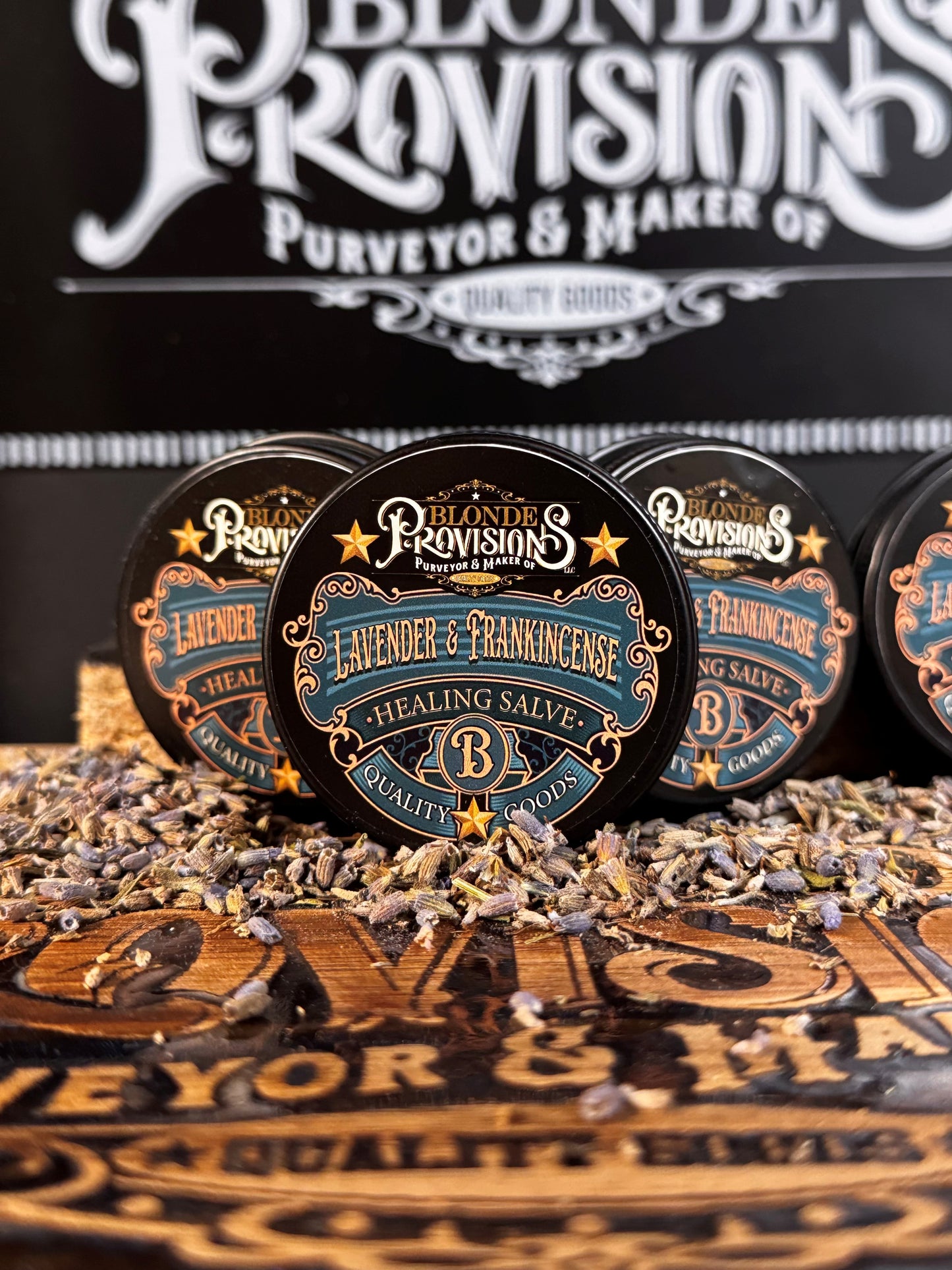 Blonde Provisions Lavender & Frankincense Salve – Soothing Herbal Balm with Vitamin E, Coconut, Hemp & Shea Butter