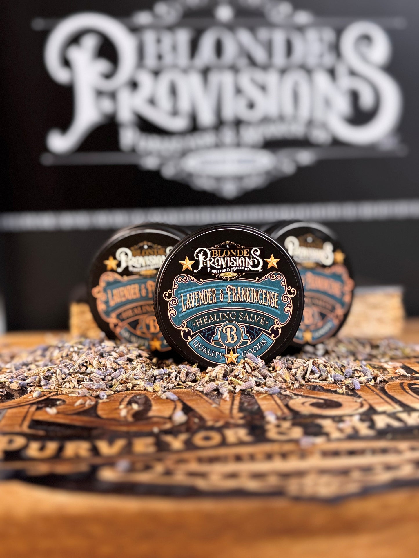 Blonde Provisions Lavender & Frankincense Salve – Soothing Herbal Balm with Vitamin E, Coconut, Hemp & Shea Butter