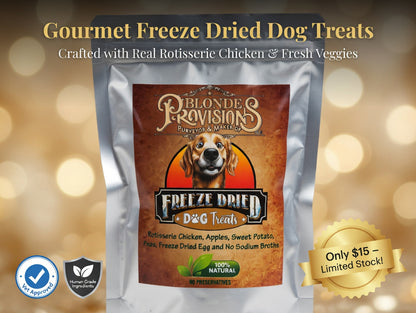 Freeze Dried Dog Treats – Rotisserie Chicken, Apples, Sweet Potato & Egg | 100% Natural – $15