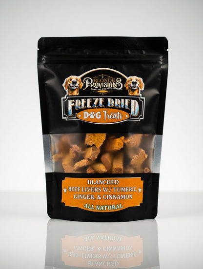 Freeze Dried Beef Liver Dog Treats with Turmeric, Ginger & Cinnamon | All-Natural Superfood Bites by Blonde Provisions