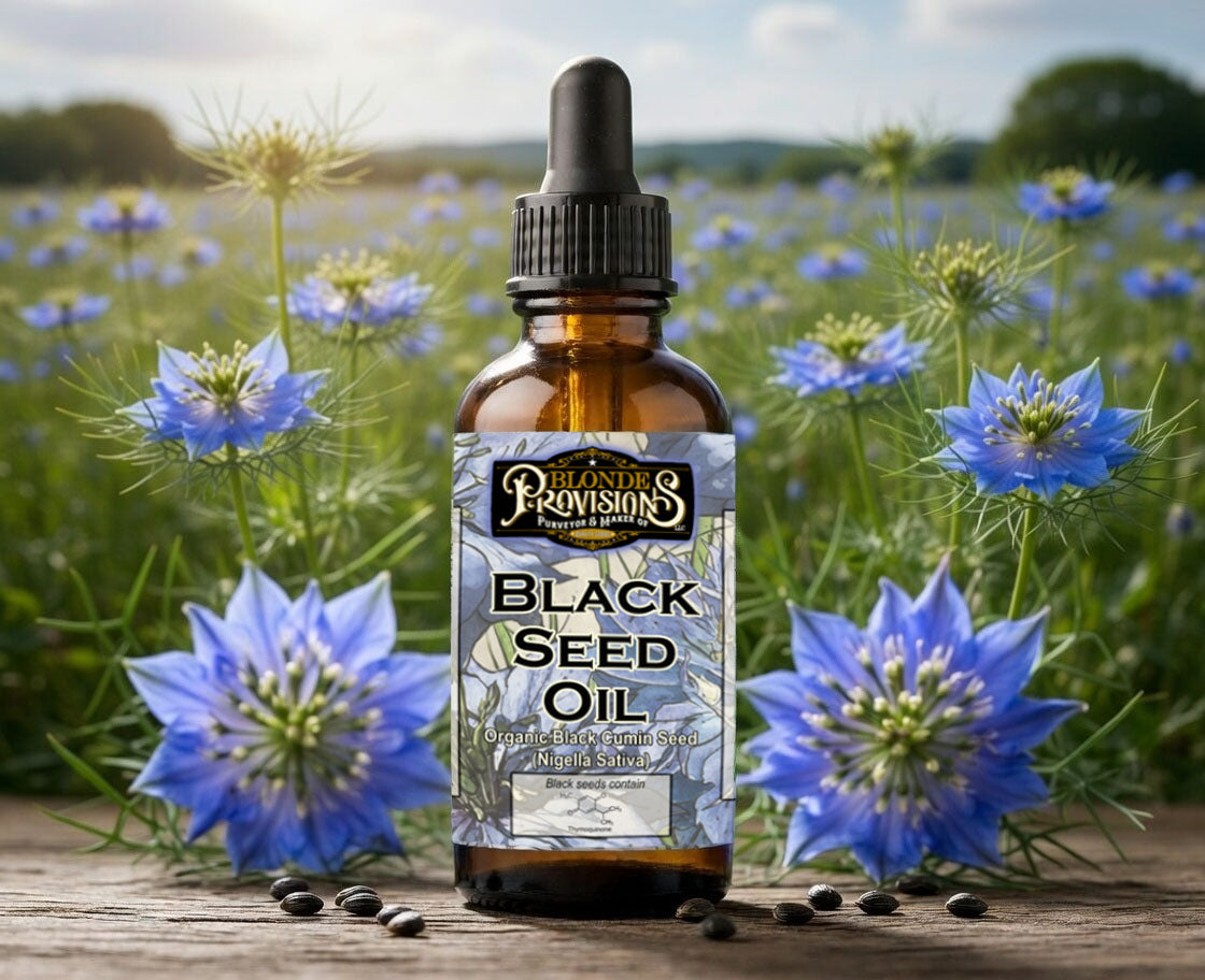 Blondes Provision Organic Black Seed Oil - Cold Pressed Nigella Sativa for Immune Support, Skin Health & Hair Growth