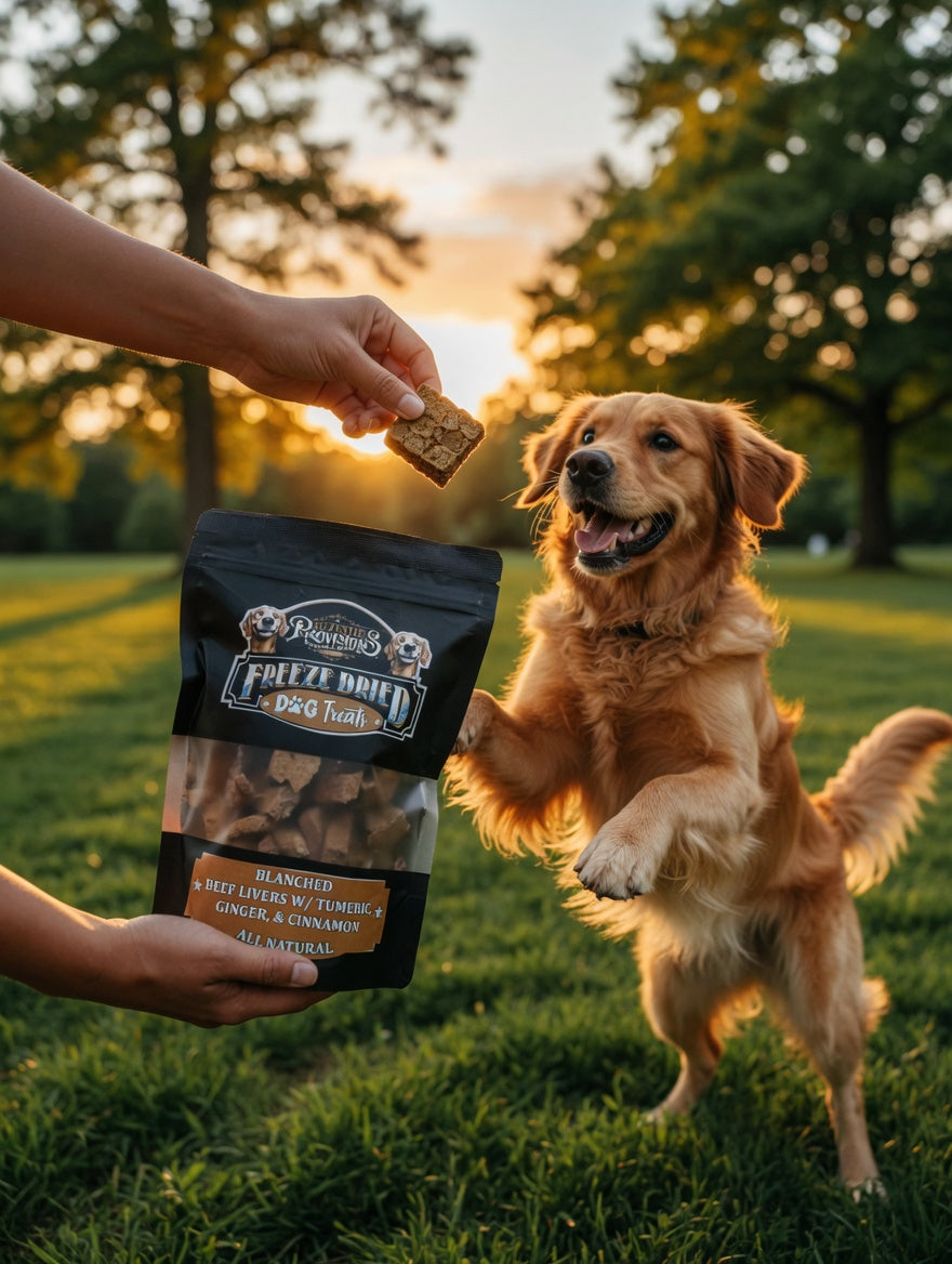Freeze Dried Beef Liver Dog Treats with Turmeric, Ginger & Cinnamon | All-Natural Superfood Bites by Blonde Provisions