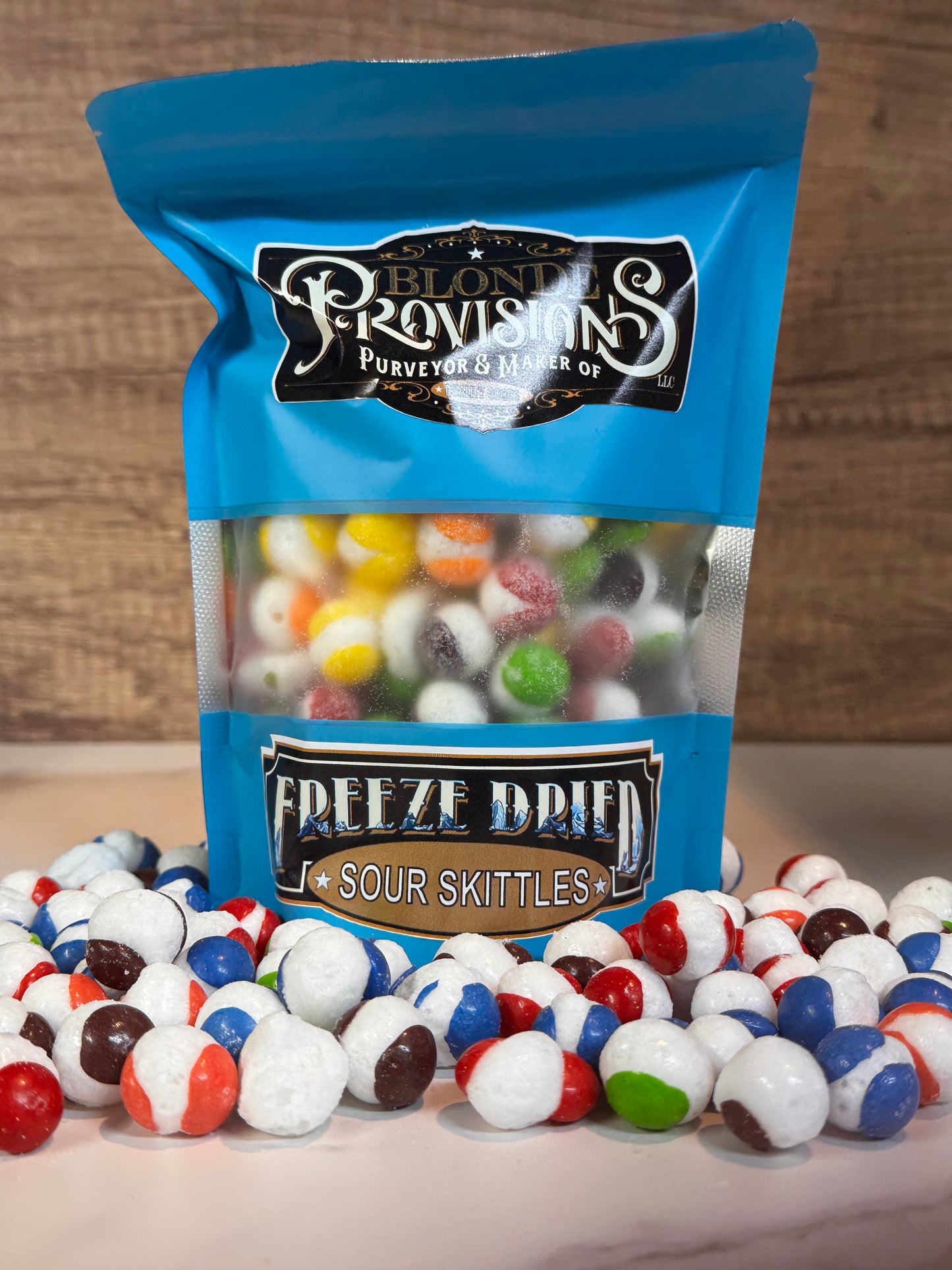 Blonde Provisions Freeze-Dried Skittles – Assorted Flavors (6 oz Bag)
