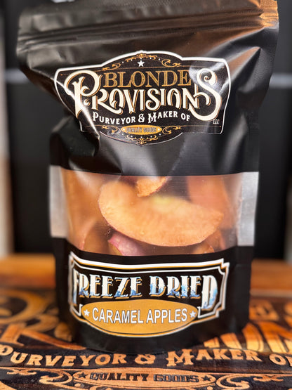Blonde Provisions Freeze-Dried Apples – Caramel & Chamoy Tajín Flavors (6 oz Bag)