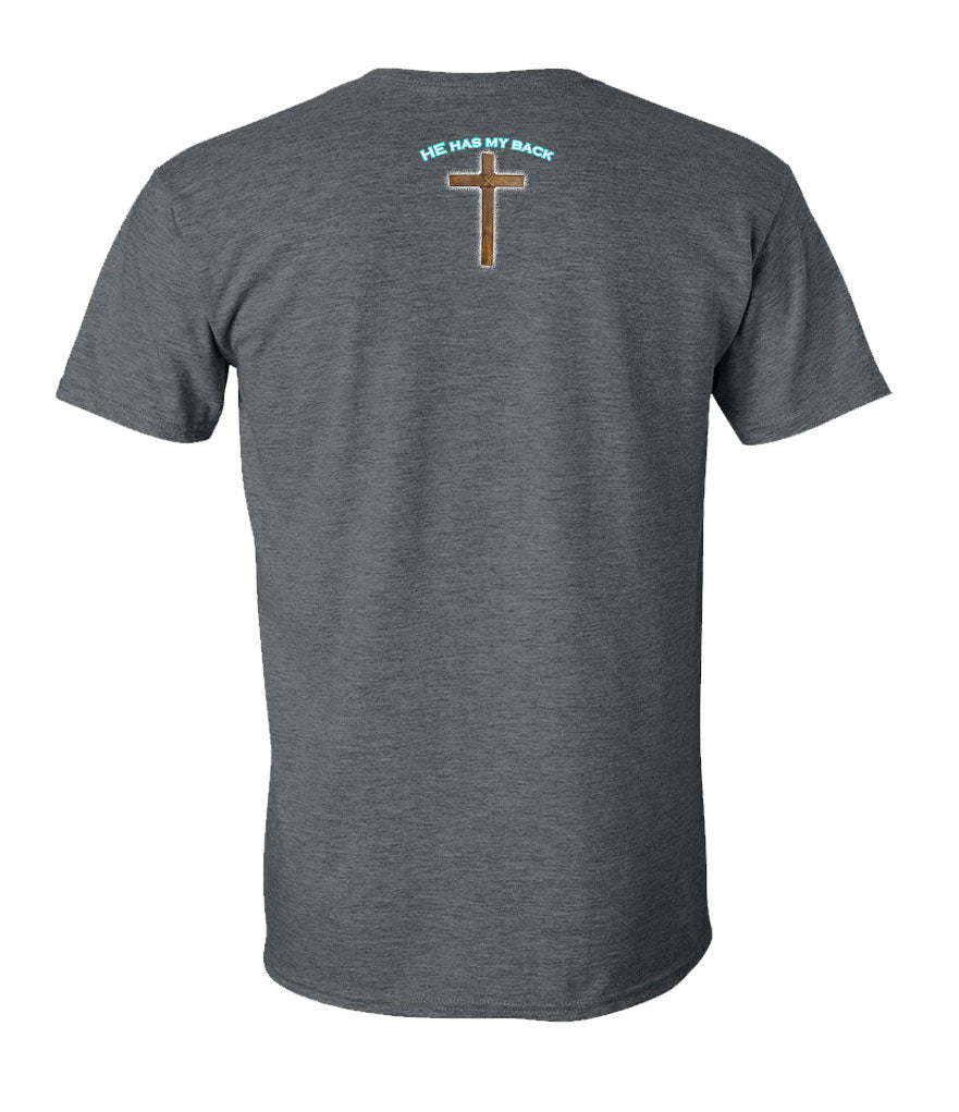 His Mercies are new every morning religious style t-shirt with cross back on DTG printed softstyle t-shirt