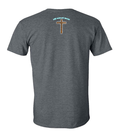 His Mercies are new every morning religious style t-shirt with cross back on DTG printed softstyle t-shirt