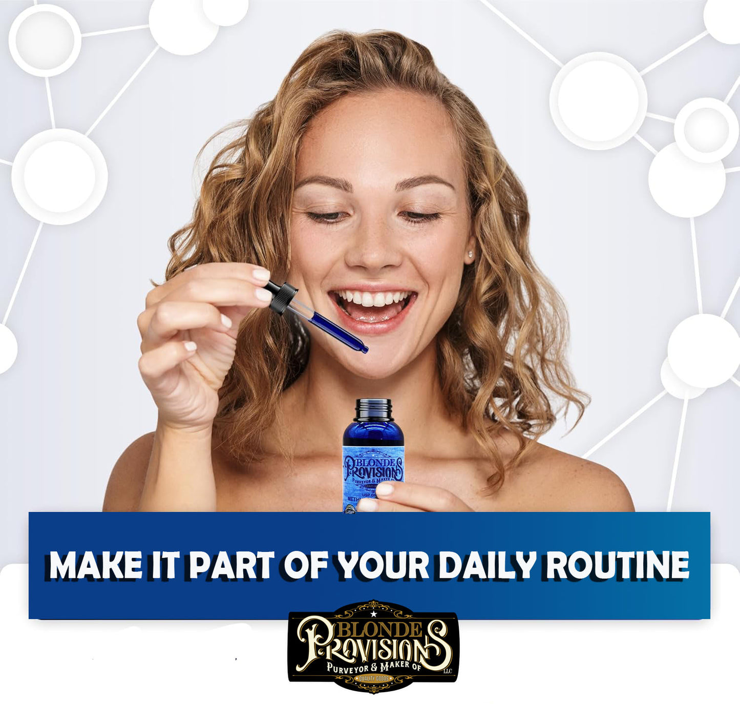 Blonde Provisions Methylene Blue Drops – Cognitive & Mitochondrial Support | Pharmaceutical-Grade Solution