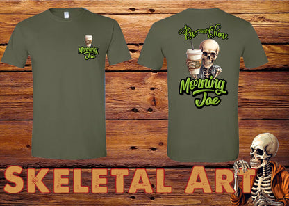 Morning Joe cup of Coffee DTG softstyle t-shirt design