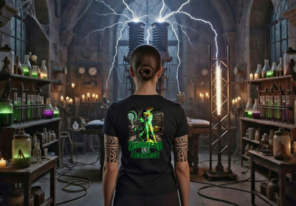 Resurrected & Reckless Tee | Blonde Provisions Soft Style | Frankenstein Mad Scientist Design – Black or Army Green