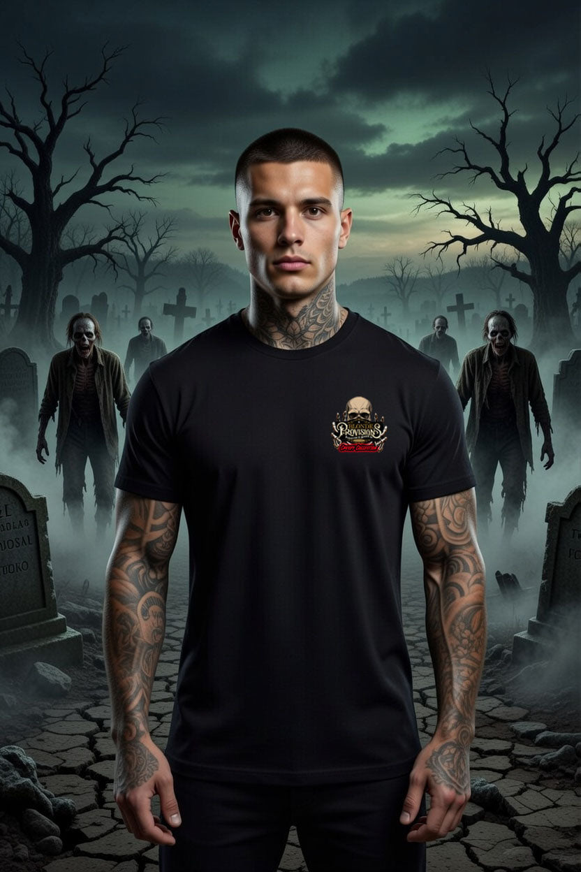 Resurrected & Reckless Tee | Blonde Provisions Soft Style | Frankenstein Mad Scientist Design – Black or Army Green