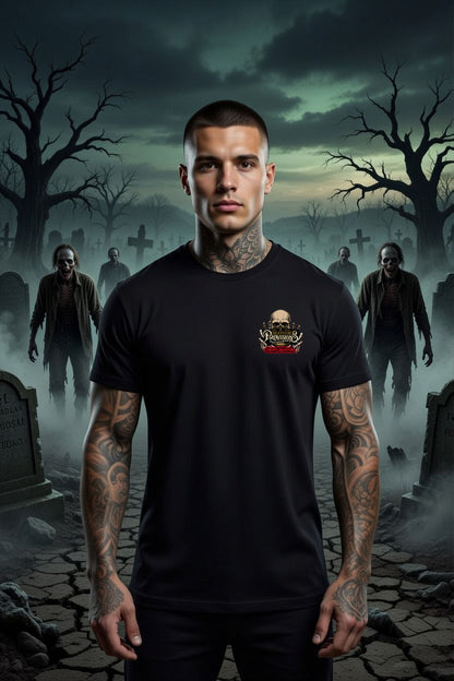 Resurrected & Reckless Tee | Blonde Provisions Soft Style | Frankenstein Mad Scientist Design – Black or Army Green