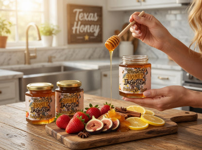Blonde Provisions Texas Honey Infusions – Assorted Flavors (6 oz Jar)