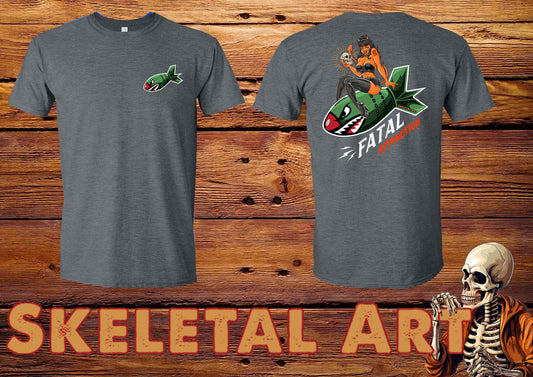 Fatal Attraction Bomber Pinup DTG printed soft style T-shirt