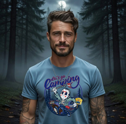 Blonde Provisions - Lets Go Camping Jason Voorhees Camy Crystal Lake Horror T-Shirt