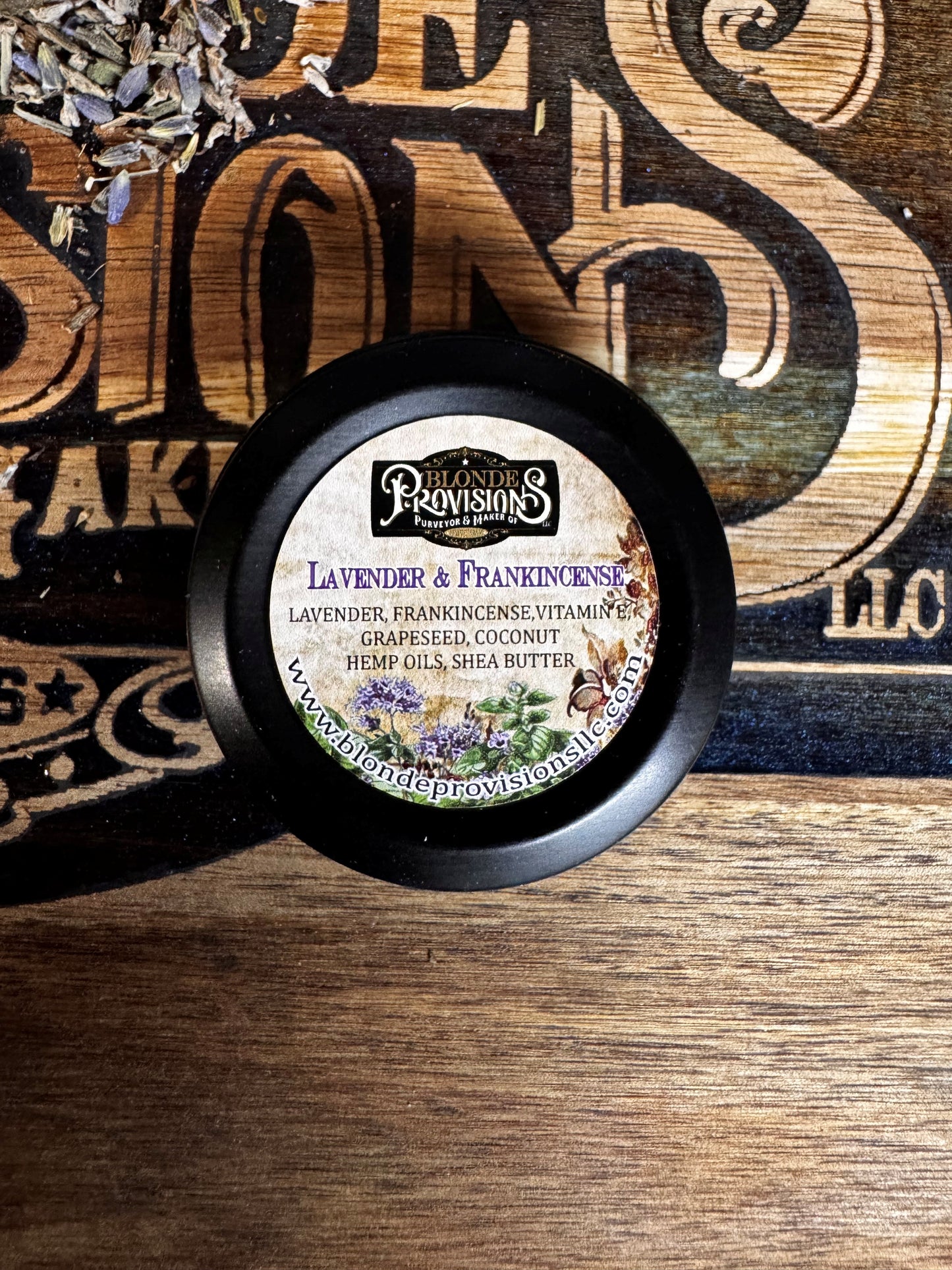 Blonde Provisions Lavender & Frankincense Salve – Soothing Herbal Balm with Vitamin E, Coconut, Hemp & Shea Butter